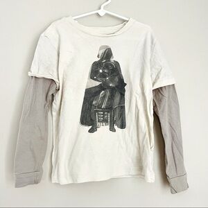 GAP Junk Food Collaboration Star Wars Darth Vader Long Sleeved Tee Small 6-7